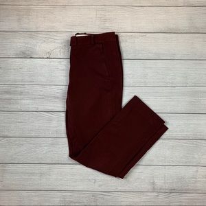 J.Crew “Maddie” Cranberry Trouser
